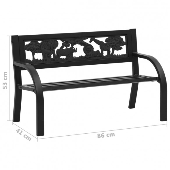 Banc de jardin pour enfants 86 cm Acier