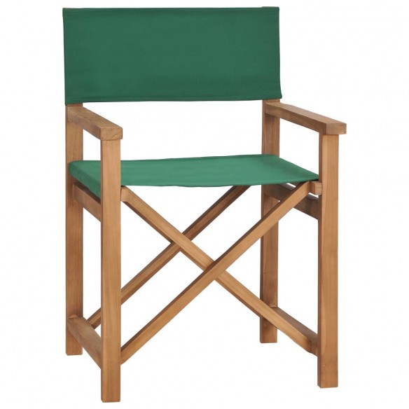 Chaises de metteur en scène pliantes lot de 2 Bois teck massif