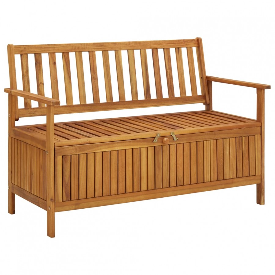 Banc de rangement de jardin 120 cm Bois d'acacia solide