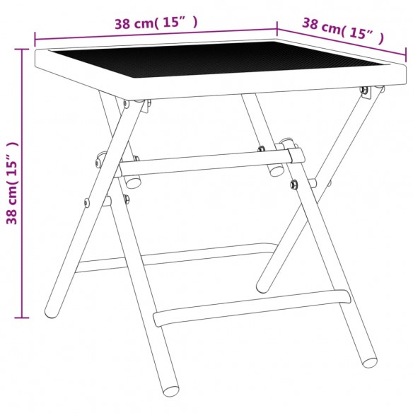 Table de jardin pliable anthracite 38x38x38 cm Treillis d'acier