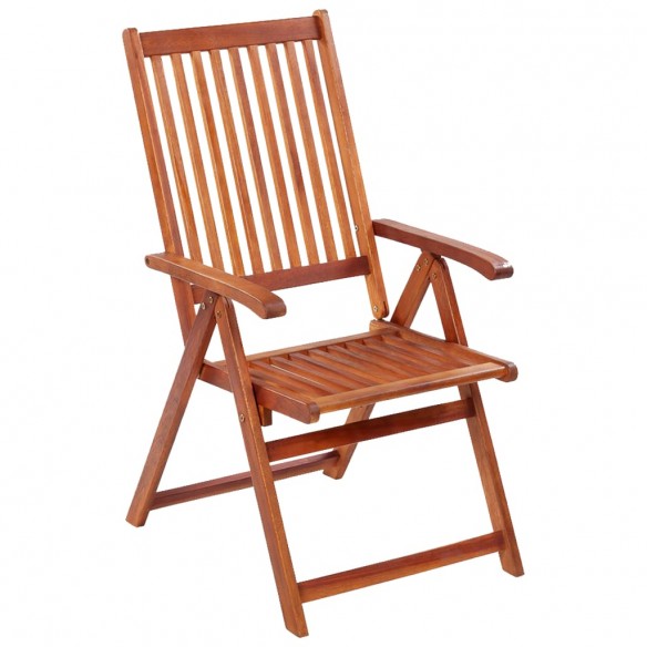 Chaises pliables de jardin 3 pcs Bois d'acacia solide