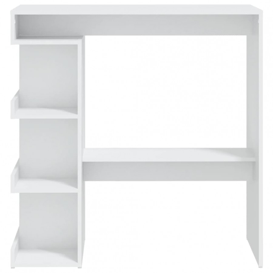 Table de bar étagère de rangement Blanc 100x50x101,5 cm Table de bar étagère de rangement Blanc 100x50x101,5 cm