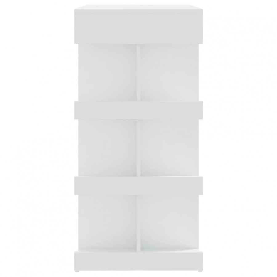 Table de bar étagère de rangement Blanc 100x50x101,5 cm Table de bar étagère de rangement Blanc 100x50x101,5 cm