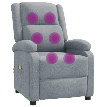 Fauteuil de massage Gris clair Tissu 2