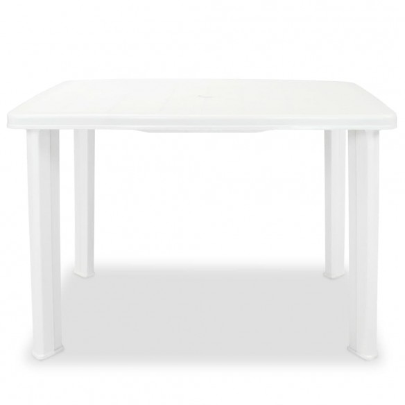 Table de jardin Blanc 101 x 68 x 72 cm Plastique