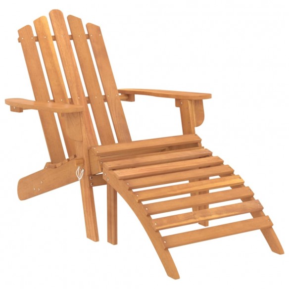 Chaises Adirondack de jardin repose-pieds 2 pcs Bois d'acacia