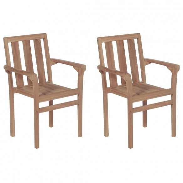 Chaises de jardin 2 pcs avec coussins anthracite Bois de teck