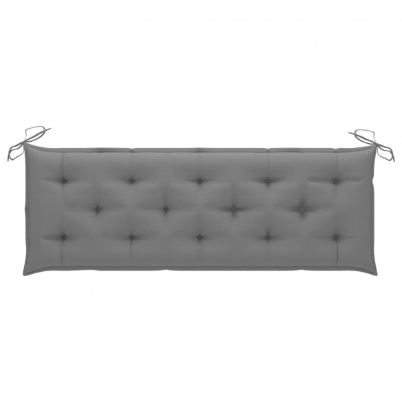 Banc de jardin empilable et coussin 159 cm Bois de teck massif