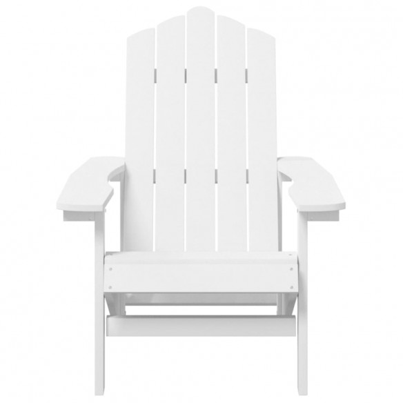 Chaise Adirondack de jardin PEHD Blanc