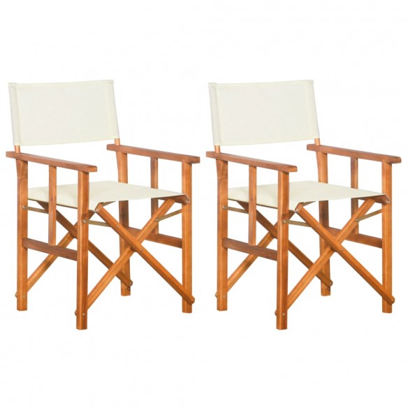 Chaises de metteur en scène 2 pcs Bois massif d'acacia