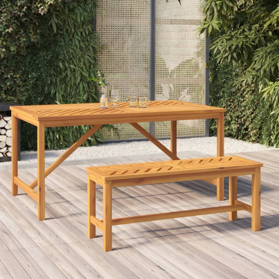 Banc de jardin 110 cm bois massif d'acacia