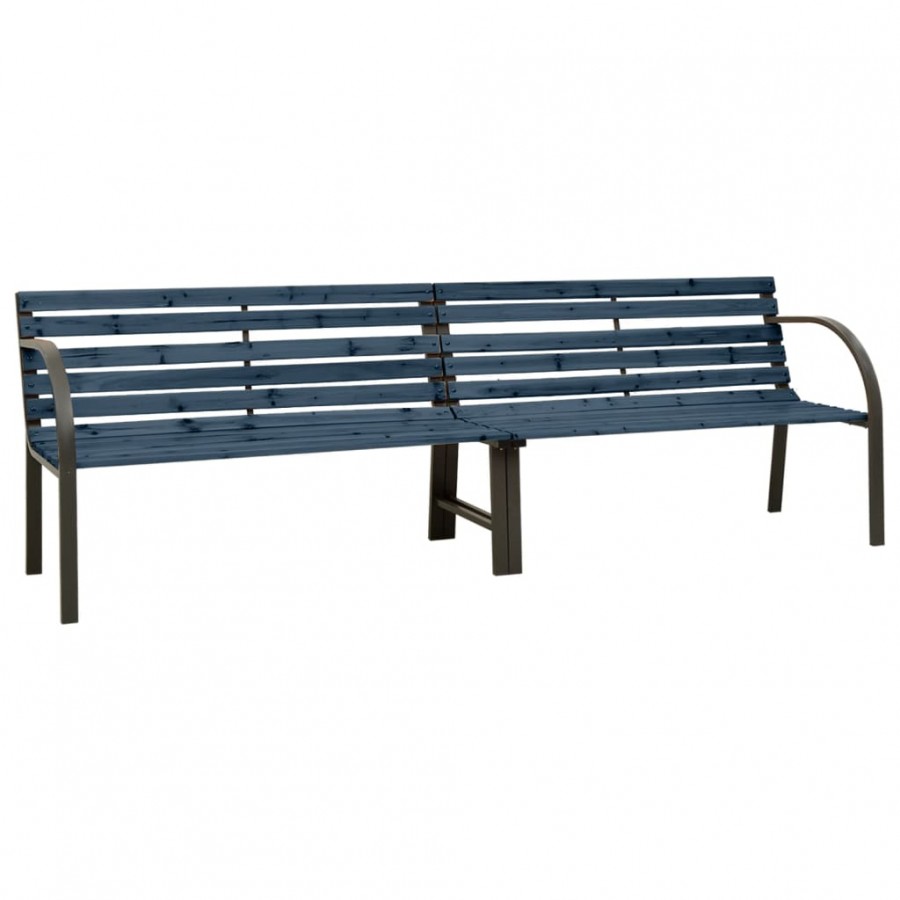 Banc double de jardin 241 cm Bois de pin chinois Gris