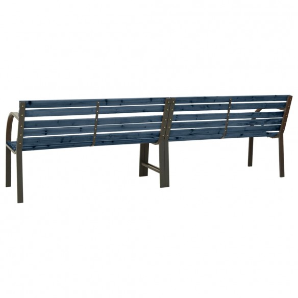 Banc double de jardin 241 cm Bois de pin chinois Gris