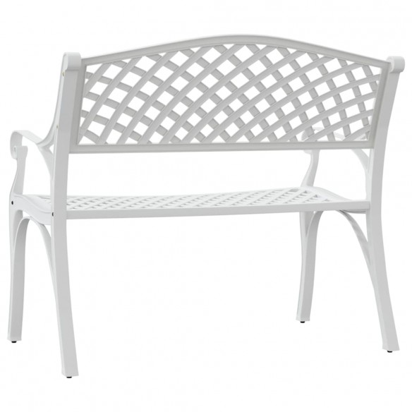 Banc de jardin 102 cm Aluminium coulé Blanc