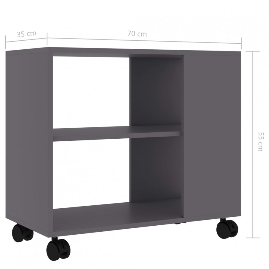 Table d'appoint Gris 70x35x55 cm 