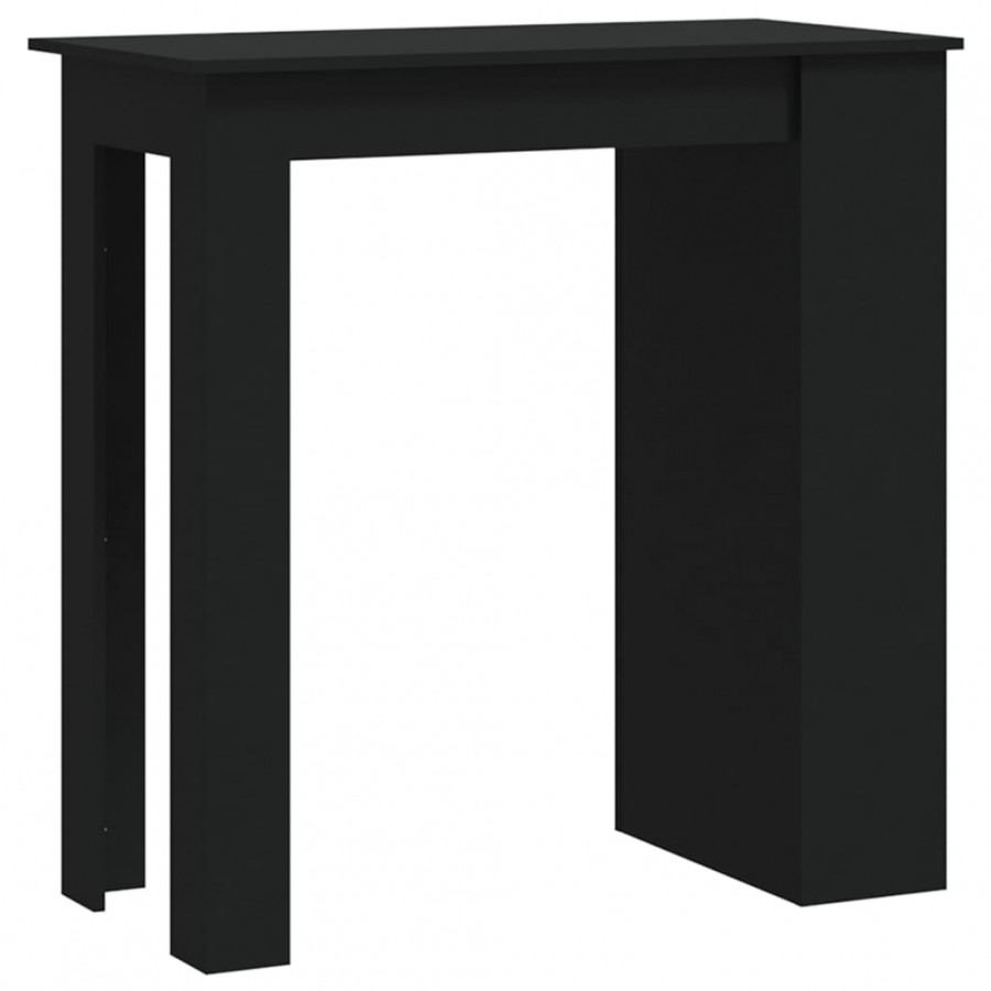 Table de bar avec rangement Noir 102x50x103,5 cm Aggloméré Table de bar avec rangement Noir 102x50x103,5 cm Aggloméré