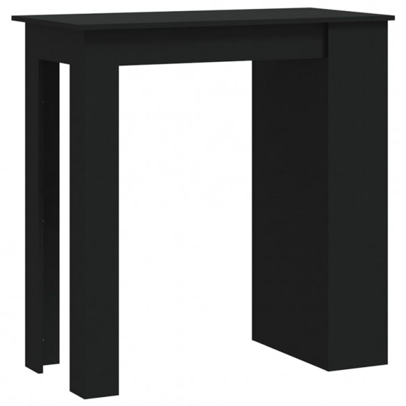 Table de bar avec rangement Noir 102x50x103,5 cm Aggloméré