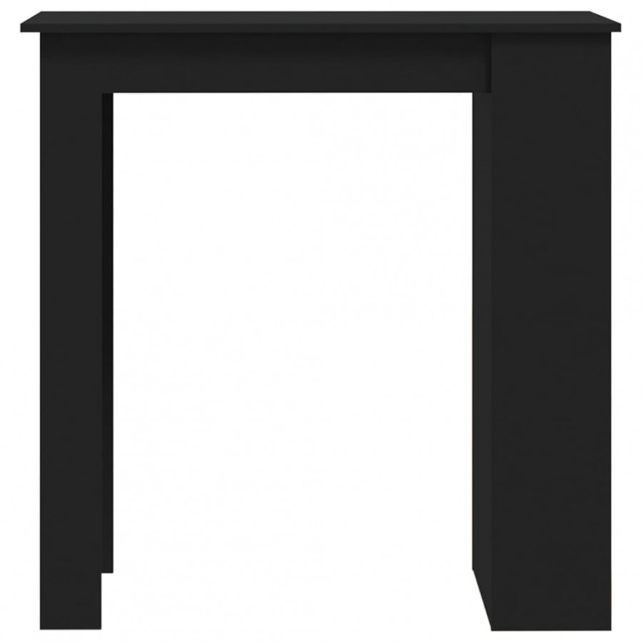 Table de bar avec rangement Noir 102x50x103,5 cm Aggloméré Table de bar avec rangement Noir 102x50x103,5 cm Aggloméré