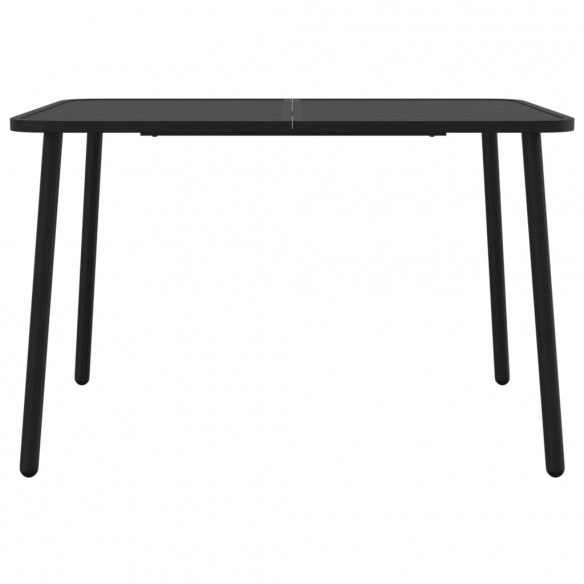 Table de jardin anthracite 110x80x71 cm acier