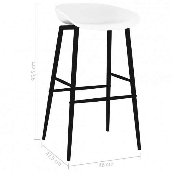 Chaises de bar lot de 2 blanc