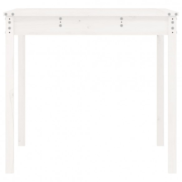 Table de jardin blanc 121x82,5x76 cm bois massif de pin