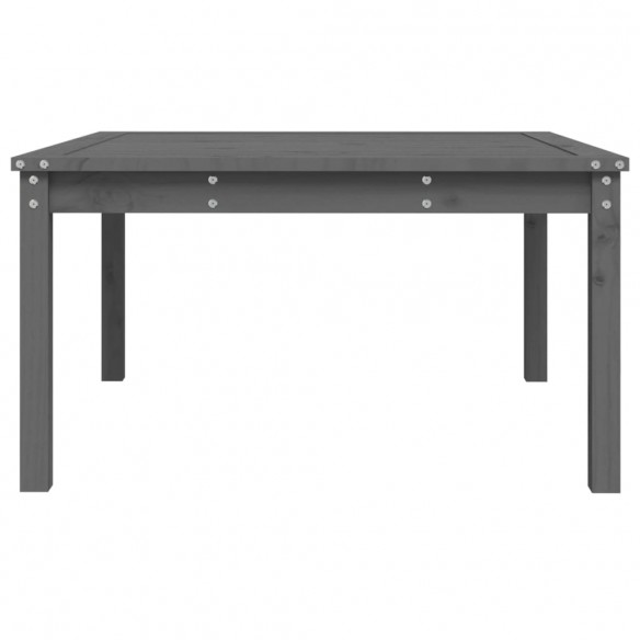 Table de jardin gris 82,5x82,5x45 cm bois massif de pin