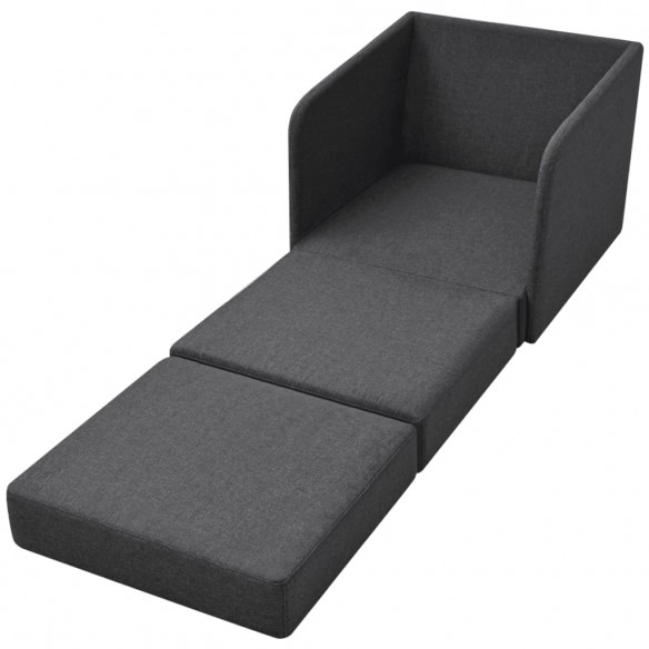 Fauteuil convertible Gris foncé Tissu