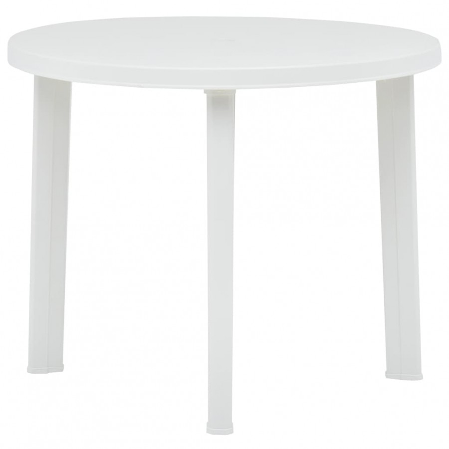 Table de jardin Blanc 89 cm Plastique