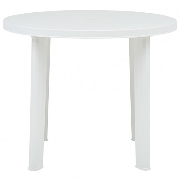 Table de jardin Blanc 89 cm Plastique