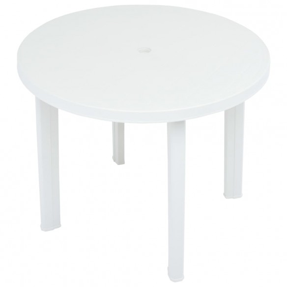 Table de jardin Blanc 89 cm Plastique