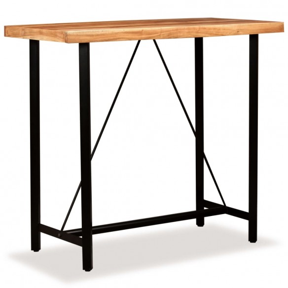 Table de bar Bois massif d'acacia 120x60x107 cm