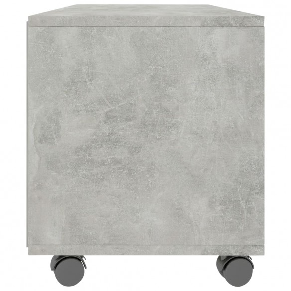 Meuble TV avec roulettes Gris cement 90 x 35 x 35 cm Aggloméré