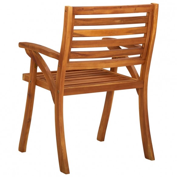 Chaises de jardin 3 pcs Bois d'acacia solide