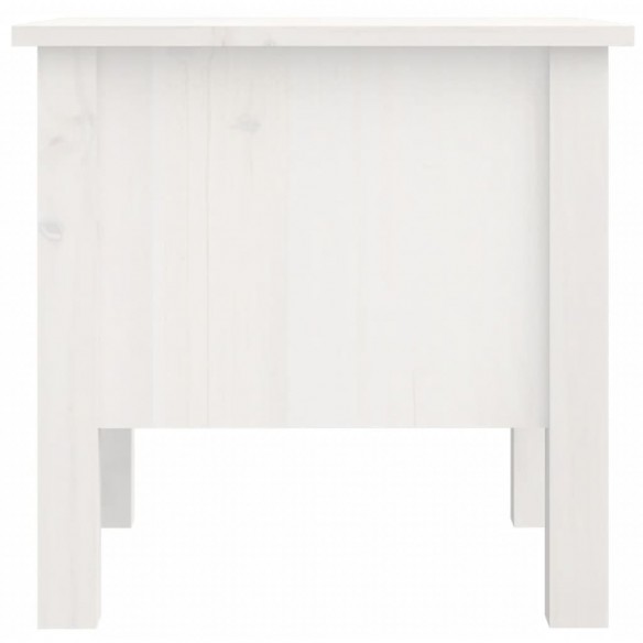 Table d'appoint Blanc 40x40x39 cm Bois massif de pin