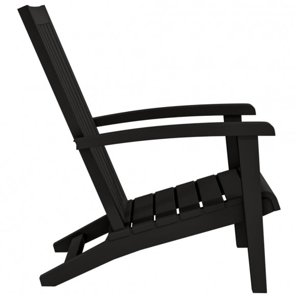 Chaises de jardin Adirondack lot de 2 noir polypropylène