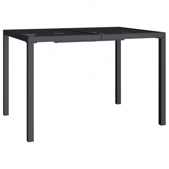 Table de jardin anthracite 110x80x72 cm acier