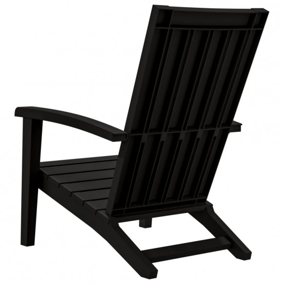 Chaise de jardin Adirondack noir polypropylène