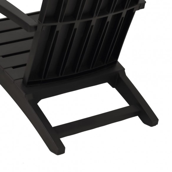 Chaise de jardin Adirondack noir polypropylène