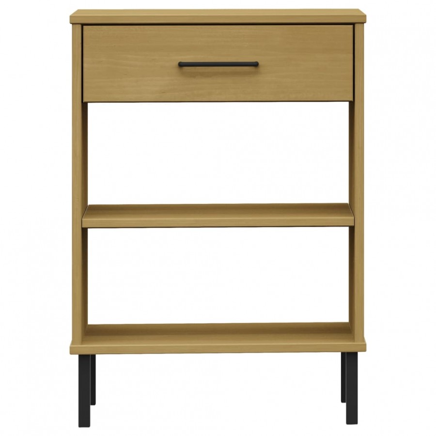 Armoire console avec pieds en métal Marron Bois pin massif OSLO