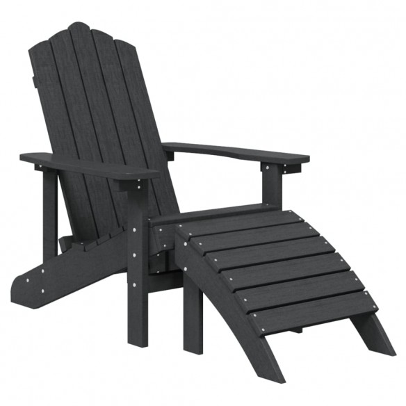 Chaises de jardin Adirondack repose-pied table PEHD Anthracite