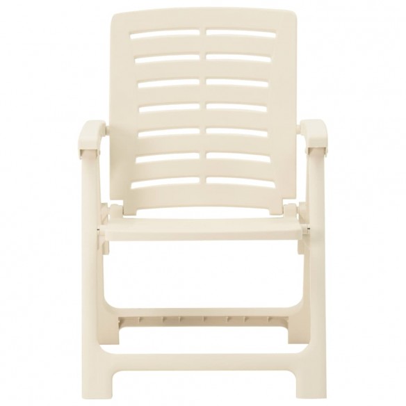 Chaises de jardin 4 pcs Plastique Blanc