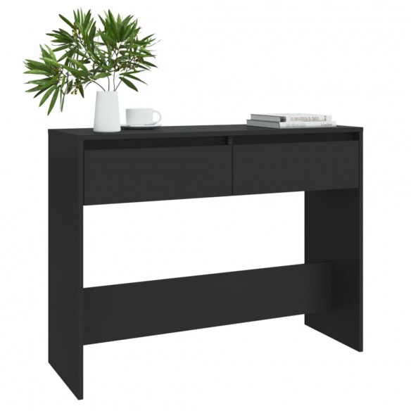 Table console Noir 100x35x76,5 cm Aggloméré