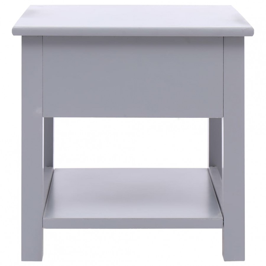 Table d'appoint Gris 40x40x40 cm Bois de Paulownia
