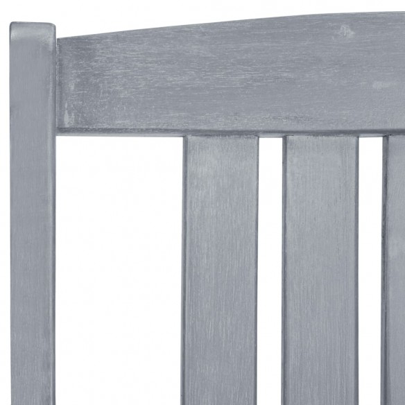 Chaises de jardin avec coussins 4 pcs Gris Bois d'acacia massif