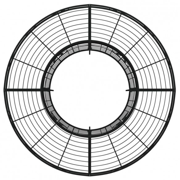 Banc circulaire tour d'arbre Ø137 cm Noir Acier
