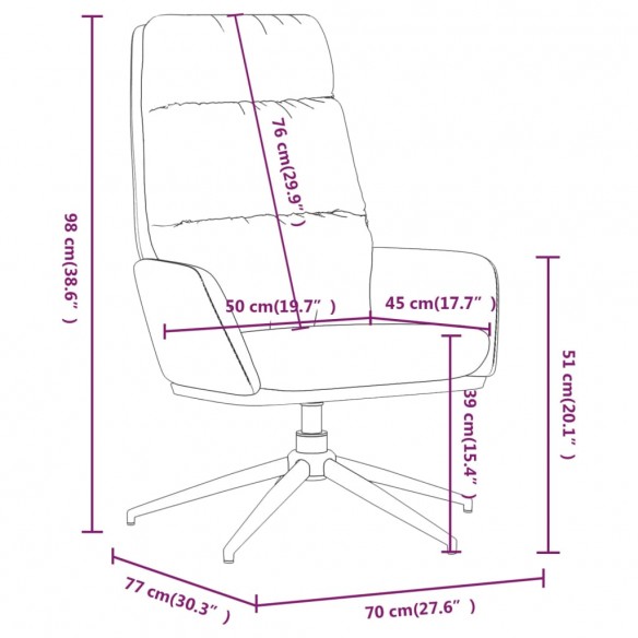 Chaise de relaxation Gris clair Tissu