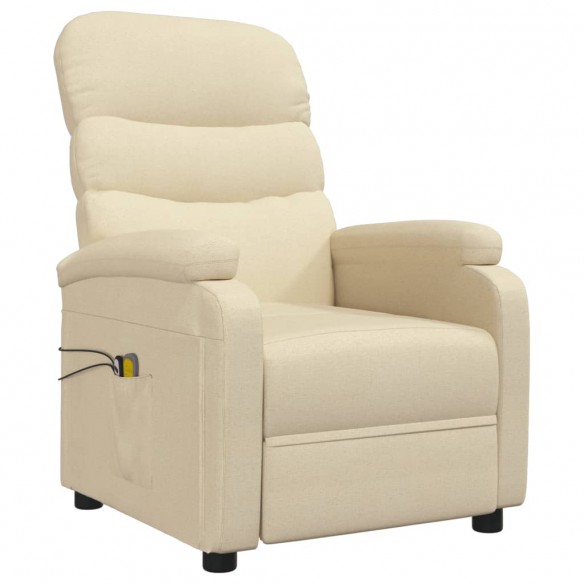 Fauteuil électrique de massage Crème Tissu