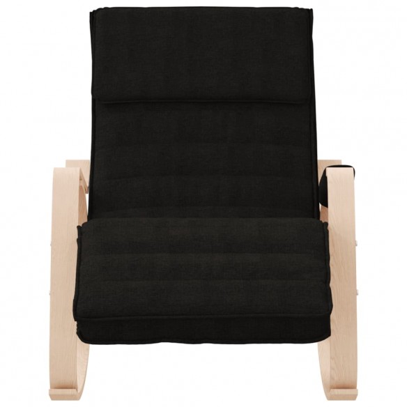Chaise à bascule Noir Tissu