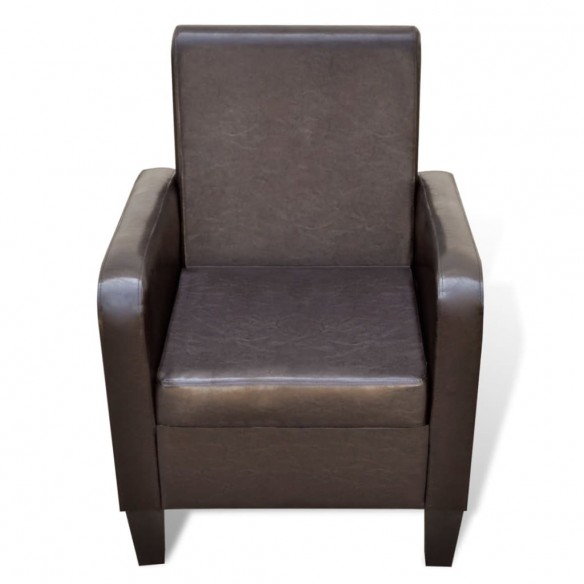 Fauteuil Marron Similicuir