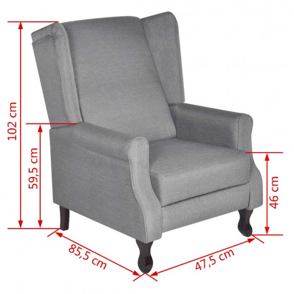 Fauteuil Gris Tissu